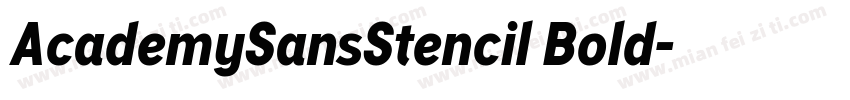 AcademySansStencil Bold字体转换